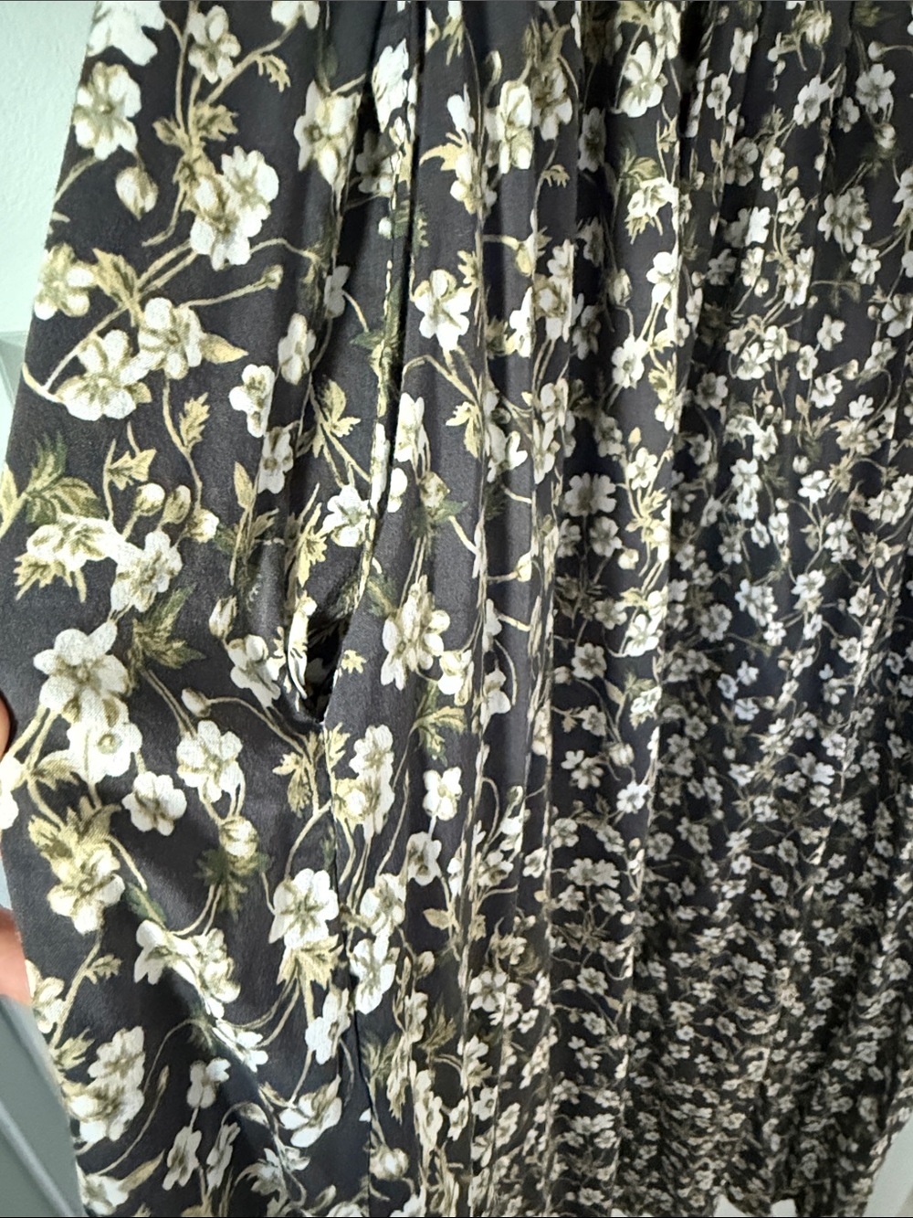 Madewell Blue/Green Floral Smocked Maxi Dress - Picture 5 of 6